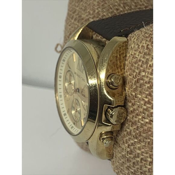 Michael Kors Mini MK5973 Women's Black Leather Analog Dial Quartz Watch WFH214 - Picture 3 of 11